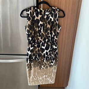 Calvin Klein leopard sheath dress